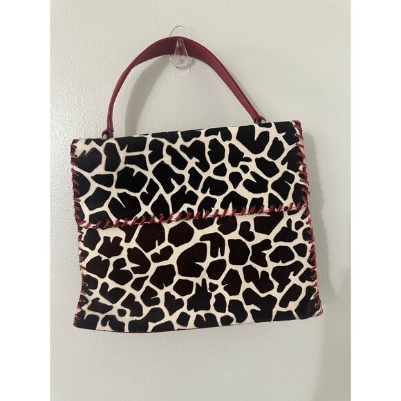 Couture Donald J Pliner Animal Cow Print Purse Handbag - Picture 1 of 6